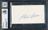 Hank Aaron Autographed 2x3.5 Cut Signature Atlanta Braves Auto Grade Gem Mint 10 Beckett BAS #17605638