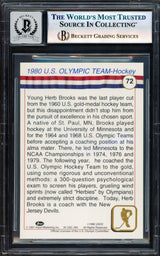 Herb Brooks Autographed 1991 Impel Card #72 1980 Team USA Miracle on Ice Auto Grade Gem Mint 10 Beckett BAS #17603722
