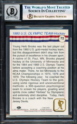 Herb Brooks Autographed 1991 Impel Card #72 1980 Team USA Miracle on Ice Auto Grade Gem Mint 10 Beckett BAS #17603721