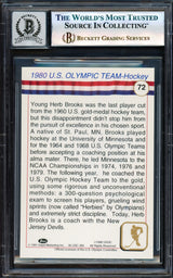Herb Brooks Autographed 1991 Impel Card #72 1980 Team USA Miracle on Ice Auto Grade Gem Mint 10 Beckett BAS #17603719