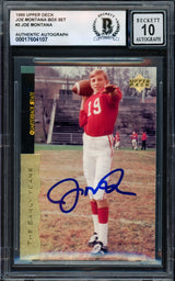 Joe Montana Autographed 1995 Upper Deck Card #2 San Francisco 49ers Auto Grade Gem Mint 10 Beckett BAS #17604107