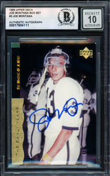 Joe Montana Autographed 1995 Upper Deck Card #3 San Francisco 49ers Auto Grade Gem Mint 10 Beckett BAS #17604111
