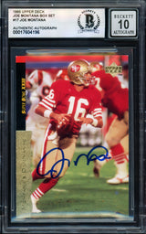 Joe Montana Autographed 1995 Upper Deck Card #17 San Francisco 49ers Auto Grade Gem Mint 10 Beckett BAS #17604196
