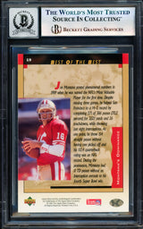 Joe Montana Autographed 1995 Upper Deck Card #19 San Francisco 49ers Auto Grade Gem Mint 10 Beckett BAS #17604203