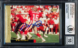 Joe Montana Autographed 1995 Upper Deck Card #31 San Francisco 49ers Auto Grade Gem Mint 10 Beckett BAS #17604253