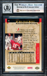 Joe Montana Autographed 1995 Upper Deck Card #31 San Francisco 49ers Auto Grade Gem Mint 10 Beckett BAS #17604254
