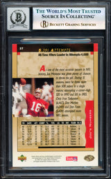 Joe Montana Autographed 1995 Upper Deck Card #37 San Francisco 49ers Auto Grade Gem Mint 10 Beckett BAS #17604291