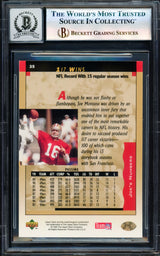 Joe Montana Autographed 1995 Upper Deck Card #40 San Francisco 49ers Auto Grade Gem Mint 10 Beckett BAS #17604294