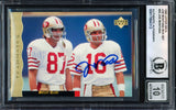 Joe Montana Autographed 1995 Upper Deck Card #45 San Francisco 49ers Auto Grade Gem Mint 10 Beckett BAS #17604312