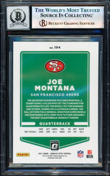 Joe Montana Autographed 2021 Donruss Optic Card #194 San Francisco 49ers Auto Grade Gem Mint 10 Beckett BAS #17604671