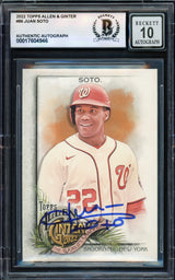 Juan Soto Autographed 2022 Topps Allen & Ginter Card #86 Washington Nationals Auto Grade Gem Mint 10 Beckett BAS #17604946