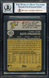 Juan Soto Autographed 2023 Topps Heritage Card #663 San Diego Padres Auto Grade Gem Mint 10 Beckett BAS #17604975