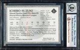 Ichiro Suzuki Autographed 2001 1993 Hilo Stars Gold Sig Reproduction Card #1 Hilo Stars Auto Grade Gem Mint 10 (Signed in Kanji) Beckett BAS #17605311