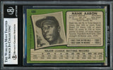 Hank Aaron Autographed 1971 Topps Card #400 Atlanta Braves Beckett BAS #17605631