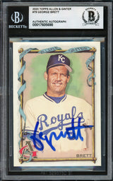 George Brett Autographed 2023 Topps Allen & Ginter Card #79 Kansas City Royals Beckett BAS #17605698