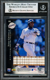 Tony Gwynn Autographed 1995 Upper Deck Card #135 San Diego Padres Beckett BAS #17605865