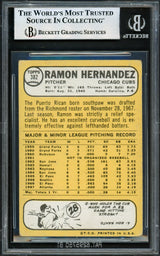 Ramon Hernandez Autographed 1968 Topps Card #382 Chicago Cubs Beckett BAS #17605867