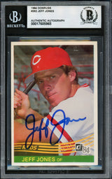 Jeff Jones Autographed 1984 Donruss Rookie Card #262 Cincinnati Reds Beckett BAS #17605965