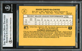 Mark McGwire Autographed 1987 Donruss Rookie Card #46 Oakland A's Vintage Rookie Signature Beckett BAS #17606046