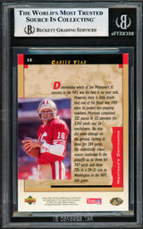 Joe Montana Autographed 1995 Upper Deck Card #12 San Francisco 49ers Beckett BAS #17606199
