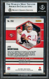 Joe Montana Autographed 2021 Panini Mosaic Card #293 San Francisco 49ers Beckett BAS #17606279