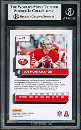 Joe Montana Autographed 2022 Donruss Card #23 San Francisco 49ers Beckett BAS #17606315
