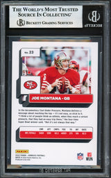 Joe Montana Autographed 2022 Donruss Card #23 San Francisco 49ers Beckett BAS #17606316