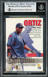 David Ortiz Autographed 1998 Circa Thunder Rookie Card #173 Boston Red Sox Beckett BAS #17606354