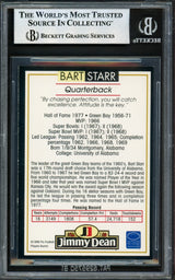 Bart Starr Autographed 1996 Jimmy Dean Card #4 Green Bay Packers Beckett BAS #17606478