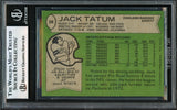 Jack Tatum Autographed 1978 Topps Card #28 Oakland Raiders Beckett BAS #17606537
