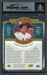 Dan Marino Autographed 1995 Upper Deck 3.5x5 Card #CA1 Miami Dolphins Beckett BAS #17607136