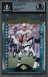 Dan Marino Autographed 1995 Upper Deck 3.5x5 Card #CA3 Miami Dolphins Beckett BAS #17607155