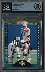 Dan Marino Autographed 1995 Upper Deck 3.5x5 Card #CA8 Miami Dolphins Beckett BAS #17607214