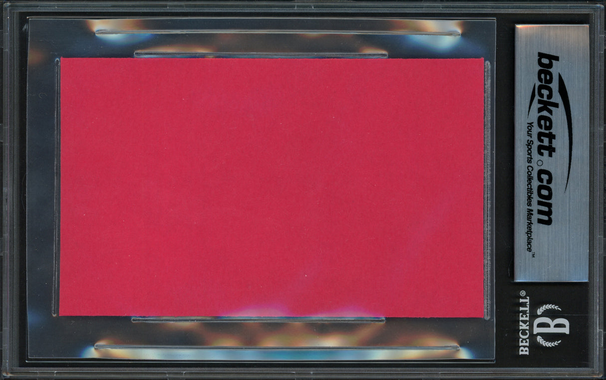 Paul Bear Bryant Autographed 3x5 Cut Signature Alabama Crimson Tide Beckett BAS #17607245
