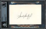 Sandy Koufax Autographed 3x5 Index Card Los Angeles Dodgers Vintage Signature Beckett BAS #17607342