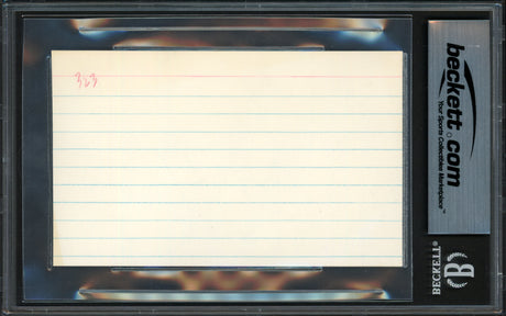 Sandy Koufax Autographed 3x5 Index Card Los Angeles Dodgers Vintage Signature Beckett BAS #17607342