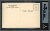 Mickey Mantle Autographed Hall of Fame HOF Plaque Postcard New York Yankees Beckett BAS #17607427