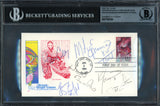 1980 Team USA Miracle on Ice Autographed First Day Cover With 6 Signatures Including Herb Brooks & Jim Craig Beckett BAS #17607549