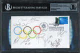 1980 Team USA Miracle on Ice Autographed First Day Cover With 6 Signatures Including Herb Brooks & Jim Craig Beckett BAS #17607548