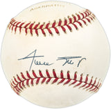 Willie Mays Autographed Official NL Stat Logo Baseball San Francisco Giants Beckett BAS #AE31067