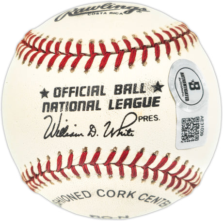 Willie Mays Autographed Official NL Baseball San Francisco Giants Beckett BAS #AE31039
