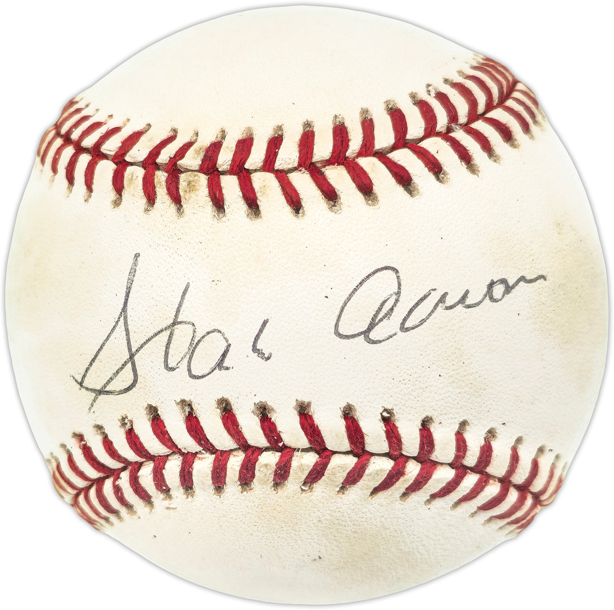 Hank Aaron Autographed Official NL Baseball Atlanta Braves Beckett BAS #AE31047