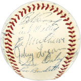 1958 Milwaukee Braves Team Autographed Official Giles NL Baseball With 25 Signatures Including Hank Aaron & Eddie Mathews Beckett BAS #AE31061