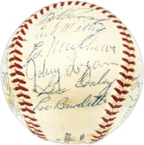 1958 Milwaukee Braves Team Autographed Official Giles NL Baseball With 25 Signatures Including Hank Aaron & Eddie Mathews Beckett BAS #AE31061