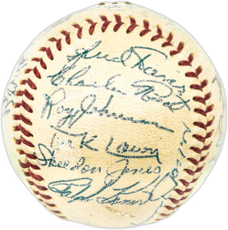 1953 Chicago Cubs Team Autographed Official Giles NL Baseball With 25 Signatures Including Ralph Kiner Beckett BAS #AE31057
