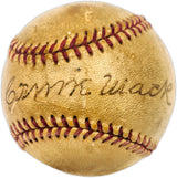 Connie Mack Autographed Official League Baseball Philadelphia A's Beckett BAS #AE31059