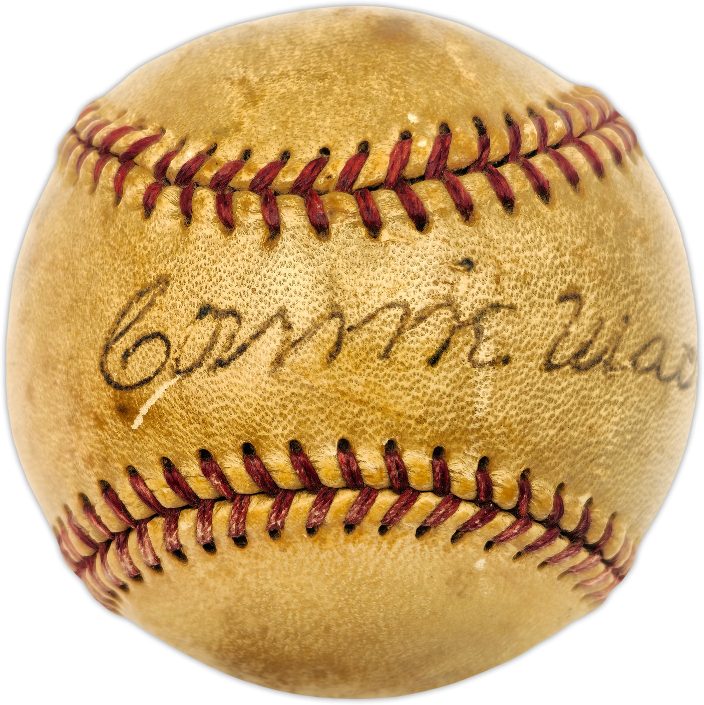 Connie Mack Autographed Official League Baseball Philadelphia A's Beckett BAS #AE31059