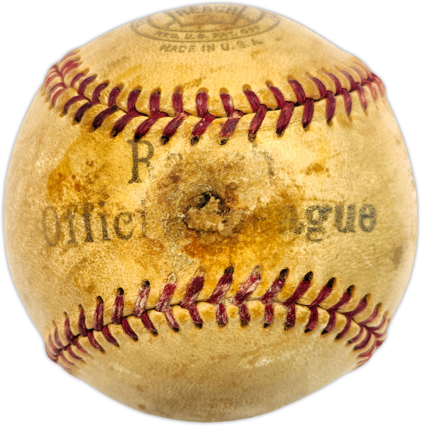 Connie Mack Autographed Official League Baseball Philadelphia A's Beckett BAS #AE31059