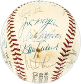 1976 Cincinnati Reds Team Autographed Official Feeney NL Baseball World Series Champs With 26 Signatures Including Joe Morgan Beckett BAS #AE01813