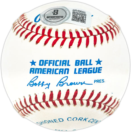 Ken Griffey Jr. Autographed Official AL Baseball Seattle Mariners Vintage Rookie Signature Beckett BAS QR #BR49685